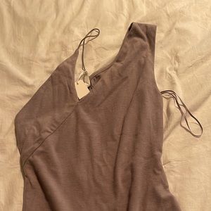 Gray body suit medium with tags